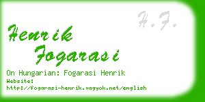 henrik fogarasi business card